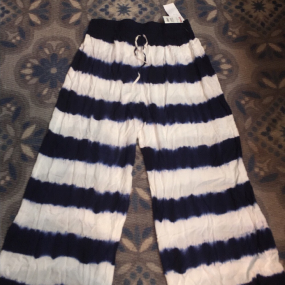 Beachwear by joana blue and white tie dye pants